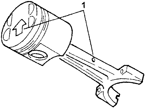 Piston and connecting rod orientation