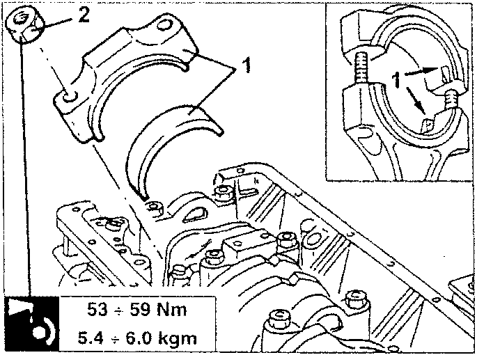 Connecting rod cap being fitted with safety notch aligned