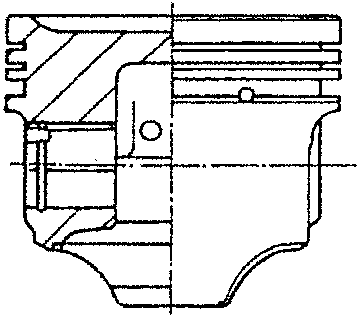 Piston with ring grooves