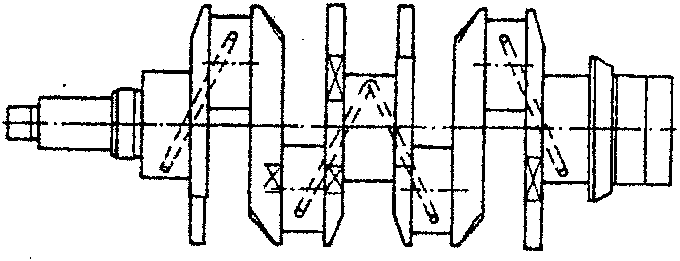 Crankshaft with counterweights and journal grooves