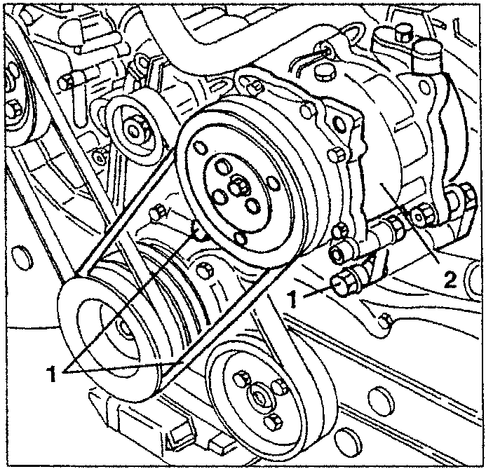 Conditioner compressor removal with drive belt
