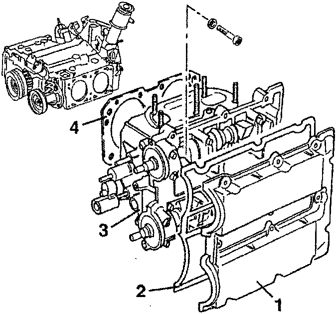 Engine diagram showing cylinder head removal