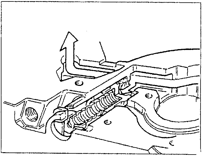 Closing operating position of the engine oil pressure limiting valve.