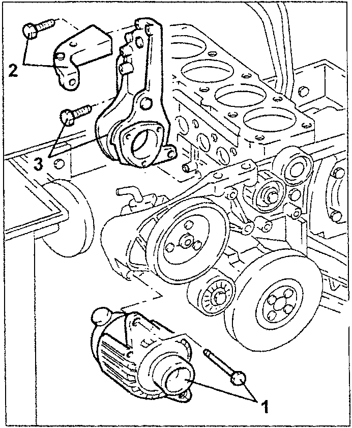Engine with crankcase sump removed