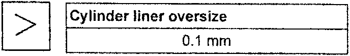 Cylinder liner oversize diagram