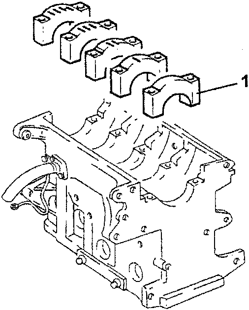 Main bearing caps assembly diagram