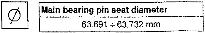 Main bearing pin seat diameter diagram