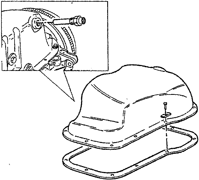 Oil sump with attached sensor and gasket