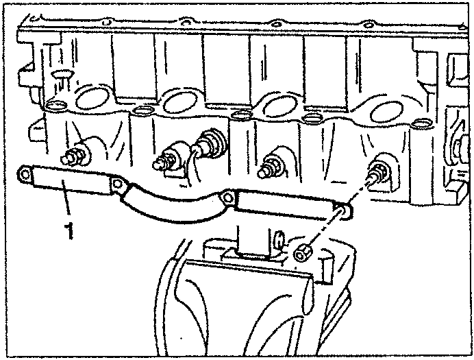 Diagram showing removal of heater plug supply connecting strip