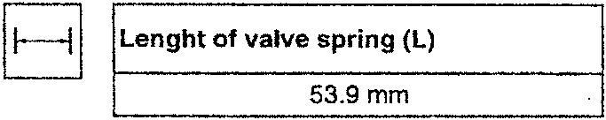 Diagram showing valve spring length measurement