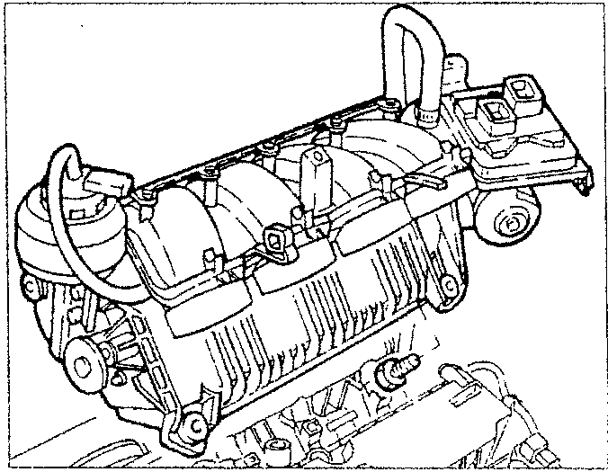 Engine mounted on vehicle with suspension components