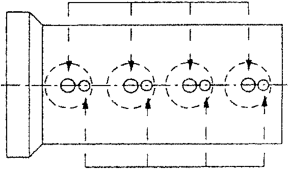 Centre spark plugs layout