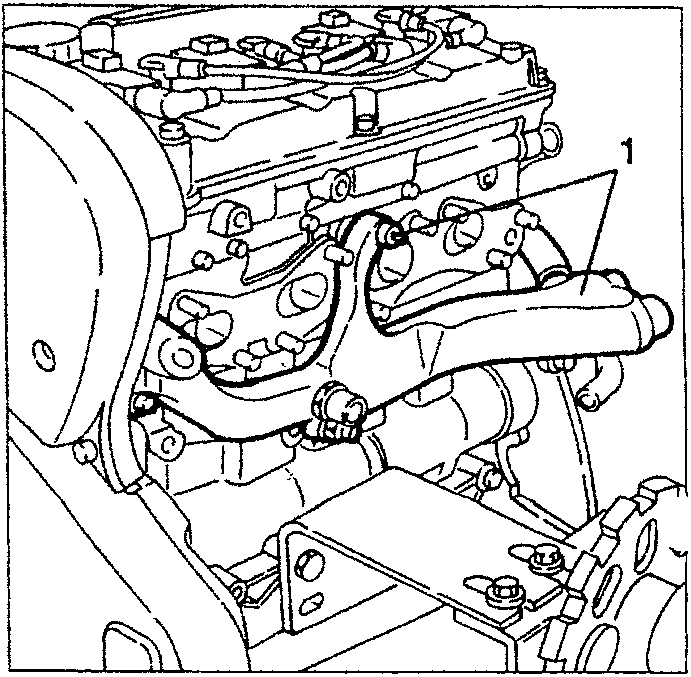 Coolant fluid manifold with exhaust manifold seal
