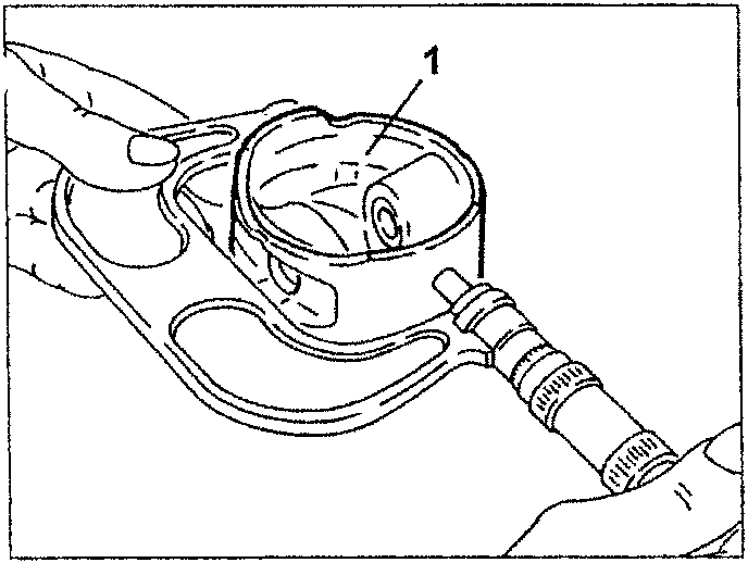 Diagram showing piston measurement with caliper