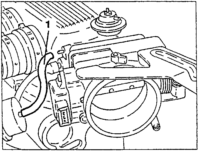 Fuel pressure regulator vacuum pipe