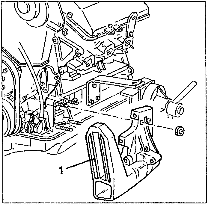 Front engine support removal
