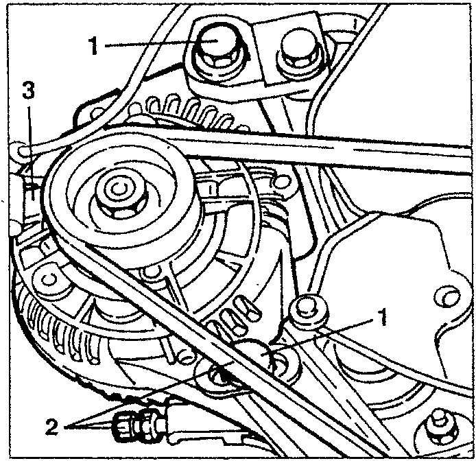 Alternator removal with belt