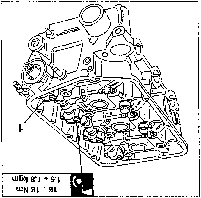 Diagram showing camshaft caps removal