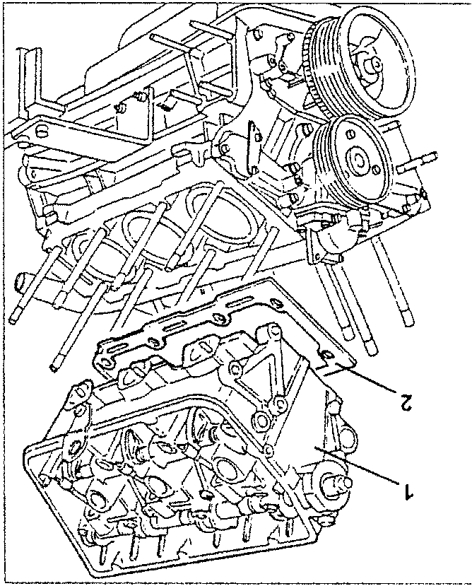 Crankcase cylinder head removal diagram