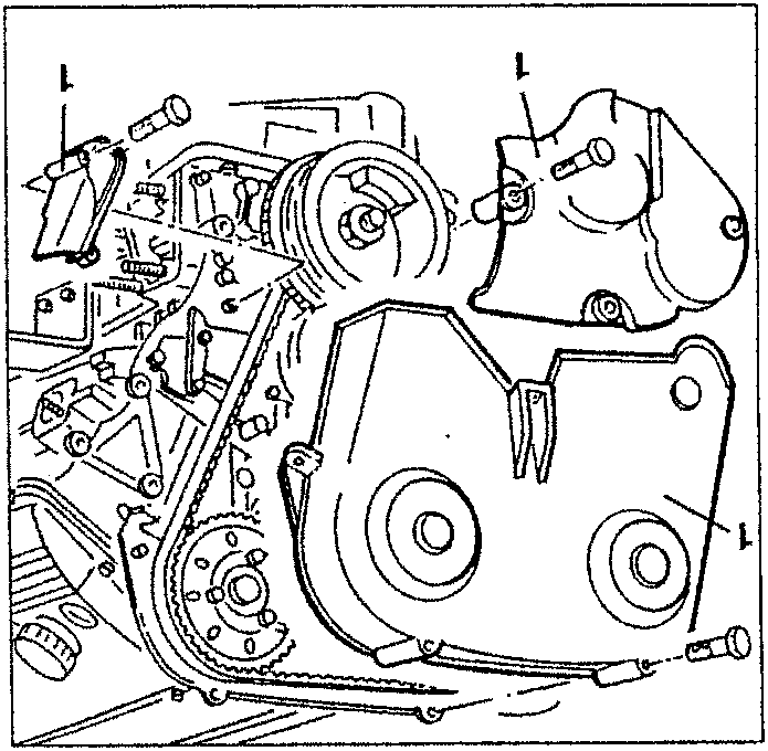Timing gear belt front covers with screws