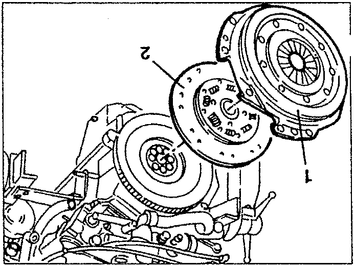 Clutch plate with release bearing