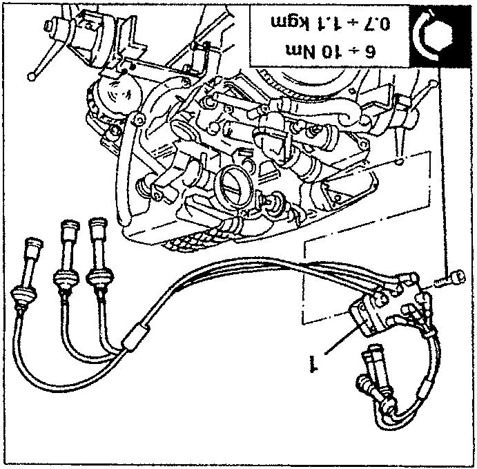 Ignition coil and high voltage cables