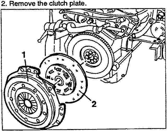Clutch plate removed