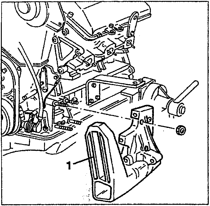 Front engine support removal