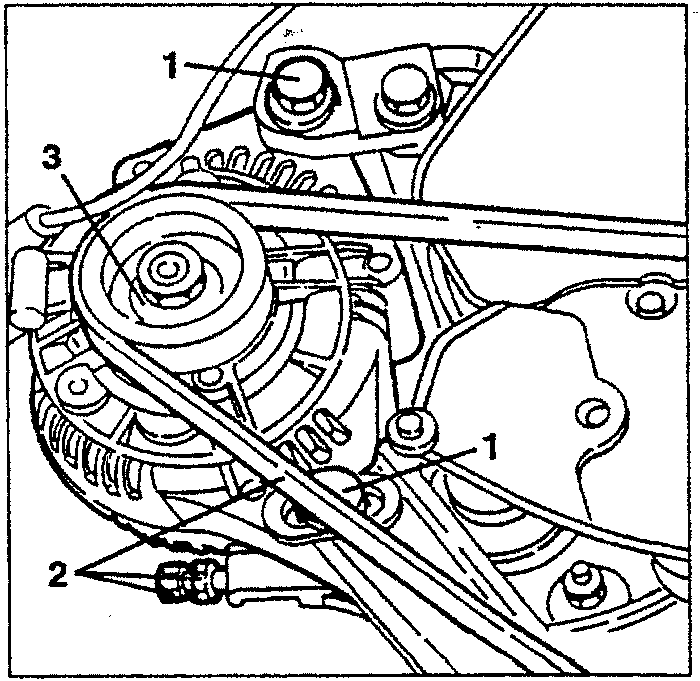 Alternator removal with belt