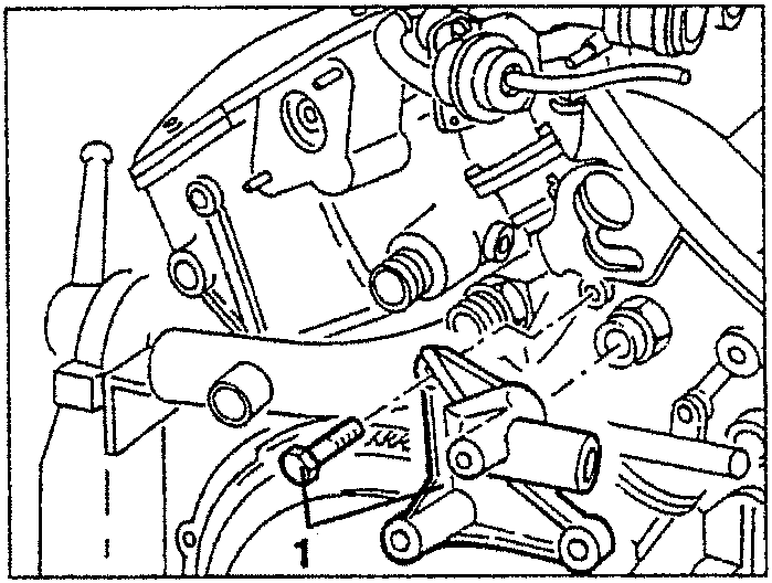 Engine diagram showing coolant union removal