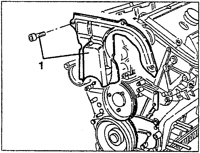 Timing gear belt rear cover removal