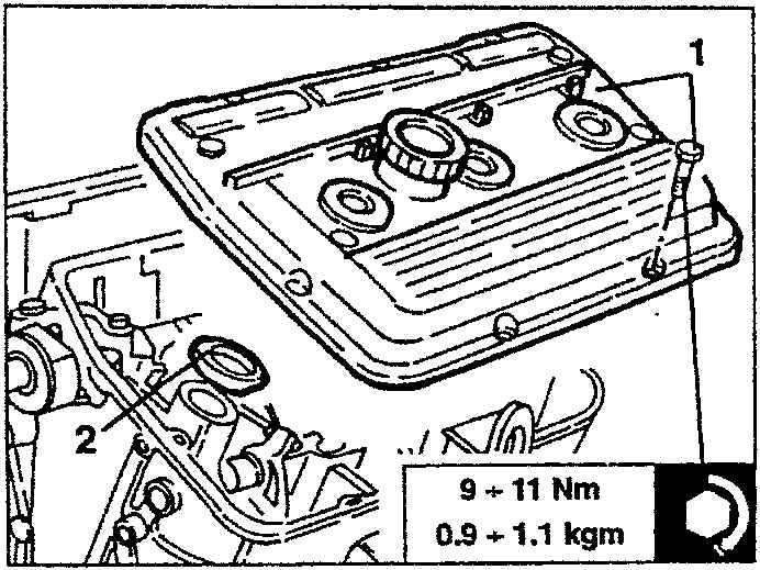 Cylinder head covers removal with torque specification