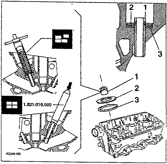 Lower cap removal diagram showing grommets, stop rings, and lower caps