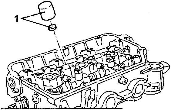 Engine head with tool removing a cap