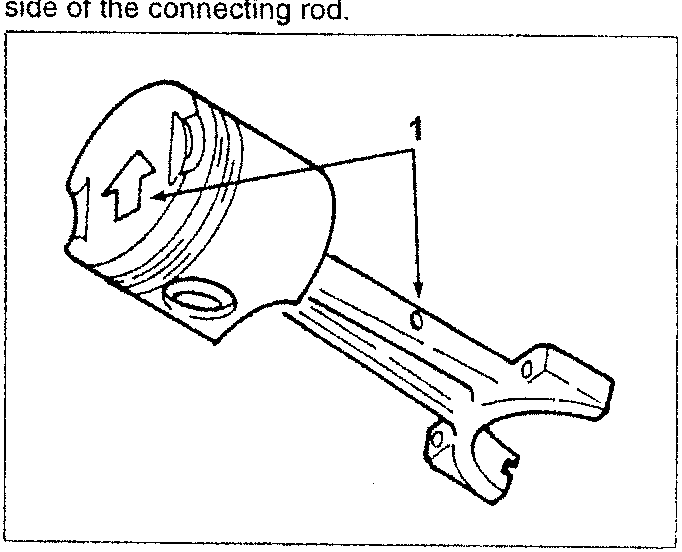 Piston and connecting rod assembly orientation