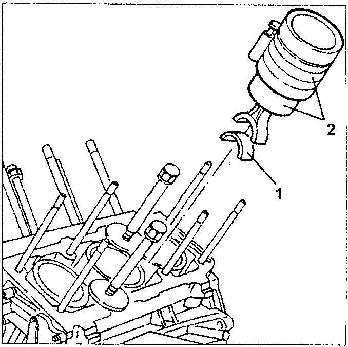 Connecting rod-piston assembly insertion