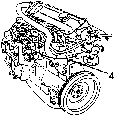 1929 TD engine with the engine marking position 4 arrowed