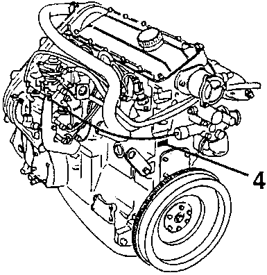 1929 TD engine with the engine code position 4 arrowed