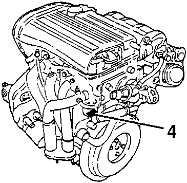 T. Spark 16V engine with the engine code position 4 arrowed