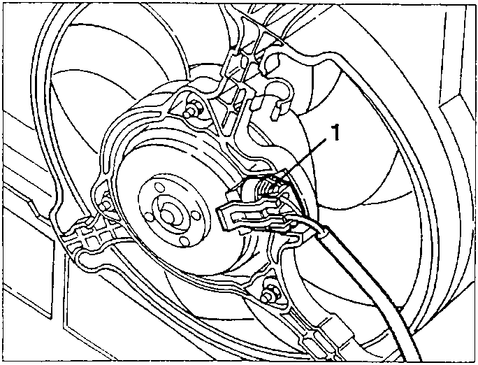 Cooling fan with the electrical connection 1