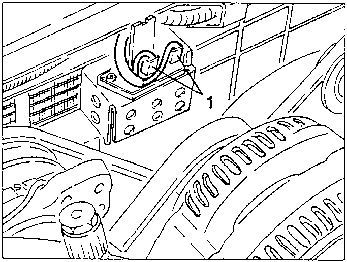 Cooling fan speed coil with the electrical connections 1