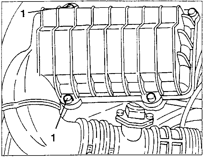 Air cleaner cover with fastening screws 1