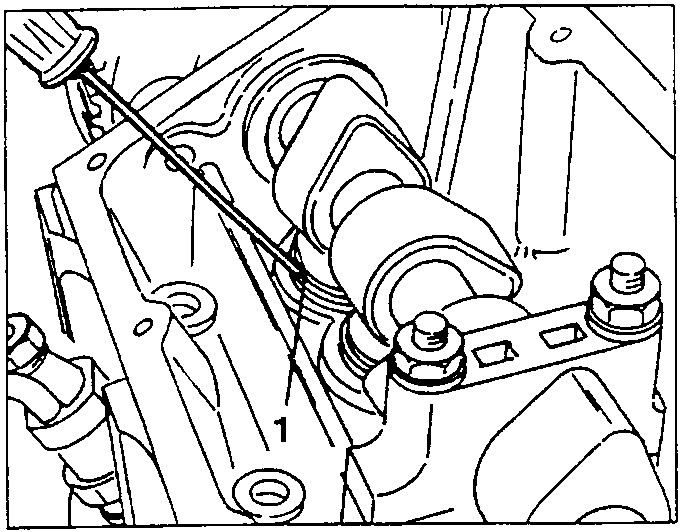 Extracting the tappet regulating plate 1