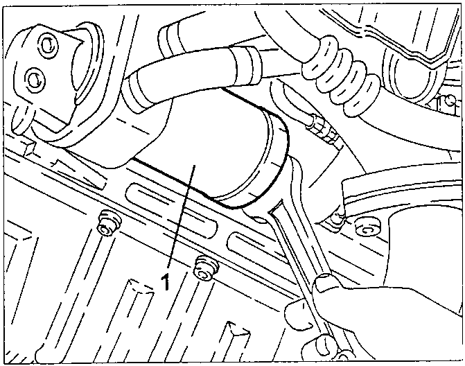 Oil filter being unscrewed with a wrench