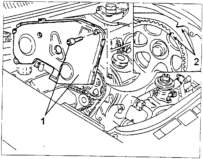Upper protection of the transmission belt and the timing references