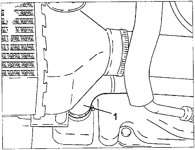 Fluid outlet manifold connected to the radiator