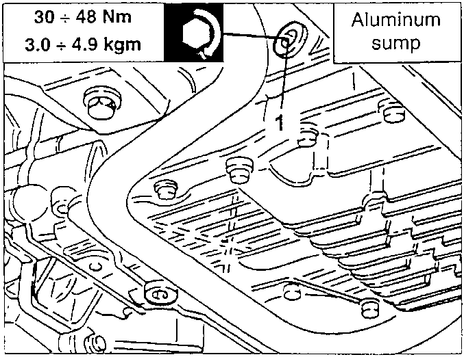 Gearbox-differential supply cap on the aluminum sump