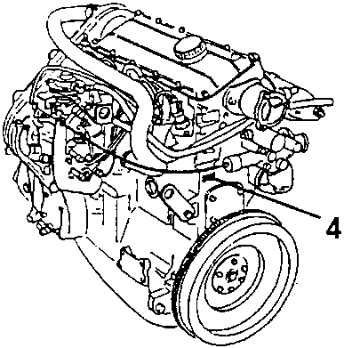 1929 TD engine with the engine punching position 4 arrowed