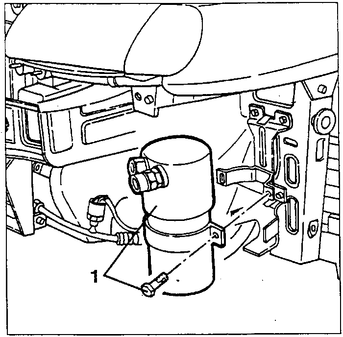 Drier filter with its clamp screw (1)