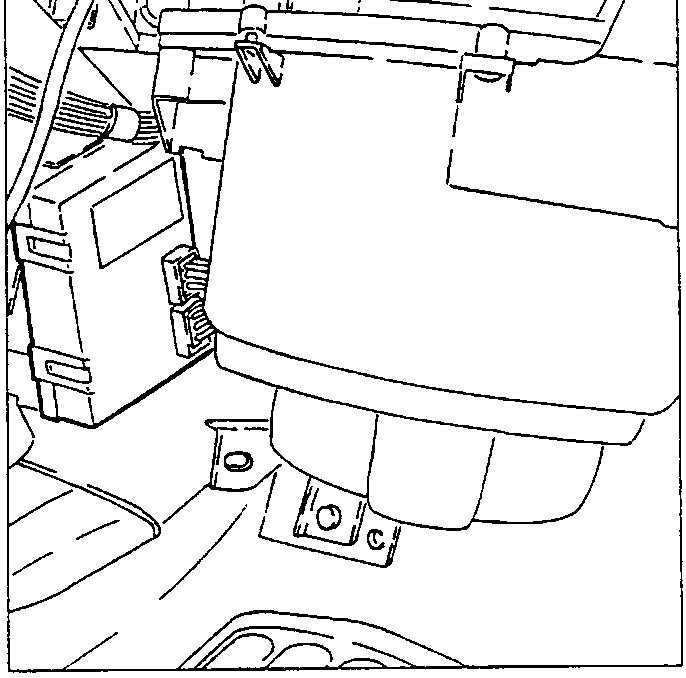 The electronic control unit beside the duct-distributor unit